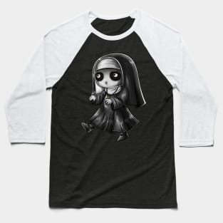 Chibi Evil Nun Baseball T-Shirt